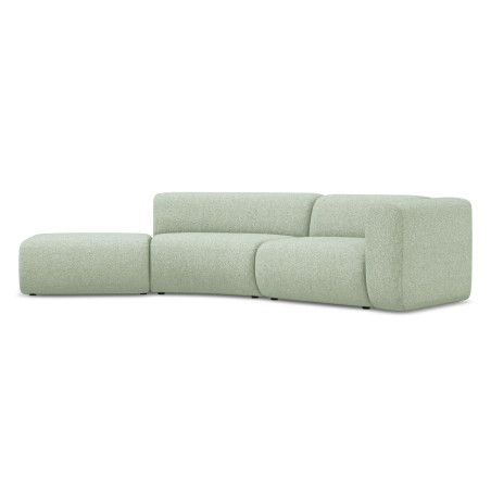 Sofa modulable ouvert 4 places Ekahi Tissu Light green