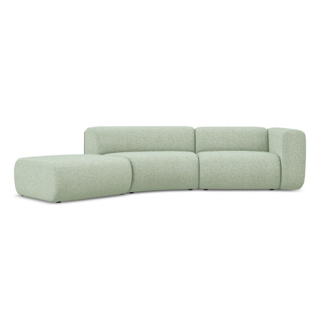 Sofa modulable ouvert 4 places Ekahi Tissu Light green