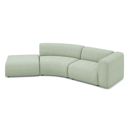 Sofa modulable ouvert 4 places Ekahi Tissu Light green