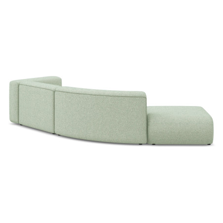 Sofa modulable ouvert 4 places Ekahi Tissu Light green