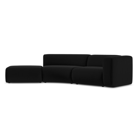 Sofa modulable ouvert 4 places Ekahi Velours Black