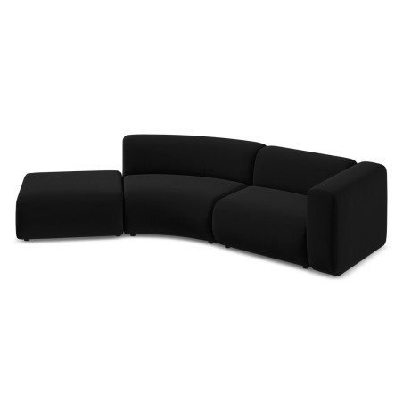 Sofa modulable ouvert 4 places Ekahi Velours Black