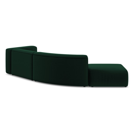 Sofa modulable ouvert 4 places Ekahi Velours Bottle green