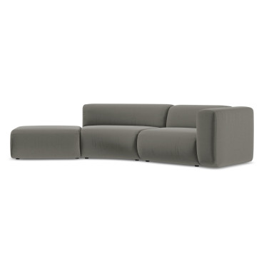 Sofa modulable ouvert 4 places Ekahi Velours Elephant