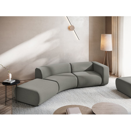 Sofa modulable ouvert 4 places Ekahi Velours Elephant