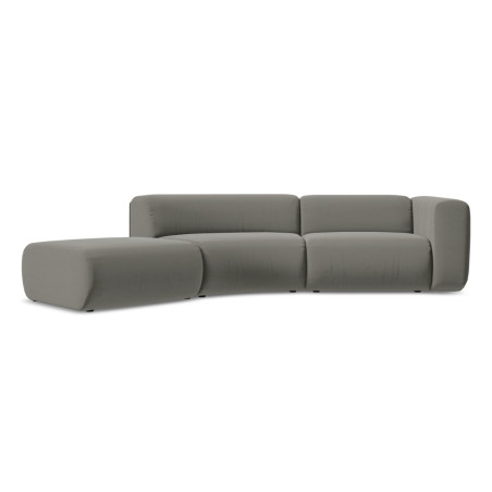 Sofa modulable ouvert 4 places Ekahi Velours Elephant