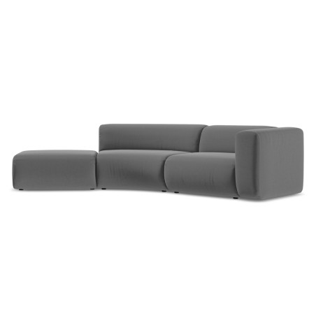 Sofa modulable ouvert 4 places Ekahi Velours Gray