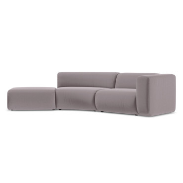 Sofa modulable ouvert 4 places Ekahi Velours Lavender