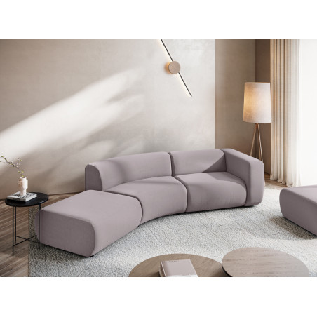 Sofa modulable ouvert 4 places Ekahi Velours Lavender