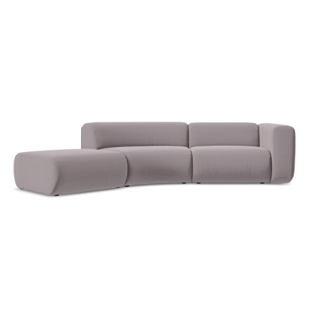 Sofa modulable ouvert 4 places Ekahi Velours Lavender