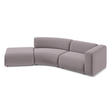 Sofa modulable ouvert 4 places Ekahi Velours Lavender