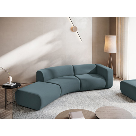 Sofa modulable ouvert 4 places Ekahi Velours Marine