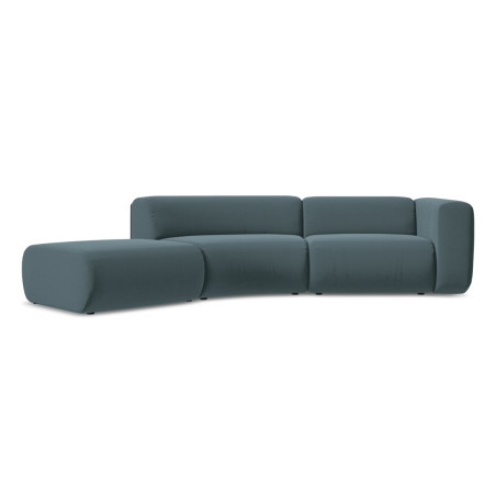 Sofa modulable ouvert 4 places Ekahi Velours Marine