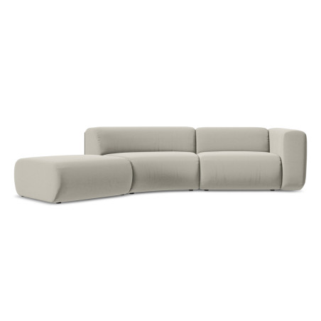 Sofa modulable ouvert 4 places Ekahi Velours Pearl