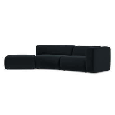 Sofa modulable ouvert 4 places Ekahi Velours Royal blue