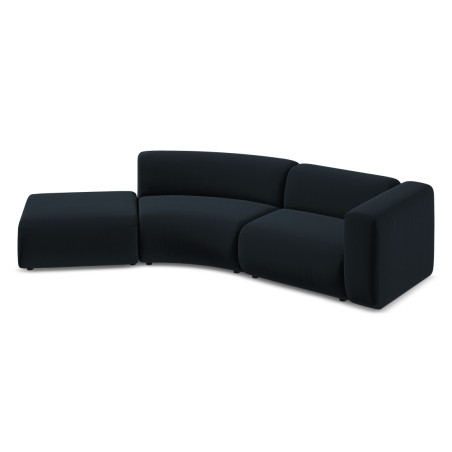 Sofa modulable ouvert 4 places Ekahi Velours Royal blue