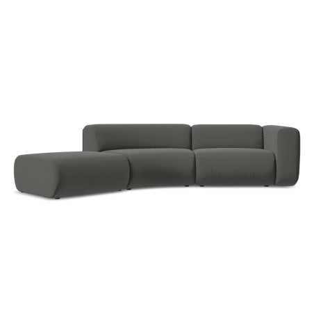 Sofa modulable ouvert 4 places Ekahi Velours Steel