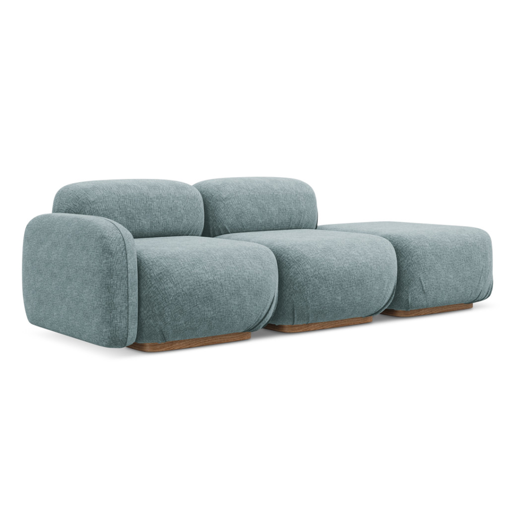 Sofa modulable ouvert Ailani Chenille Jeans