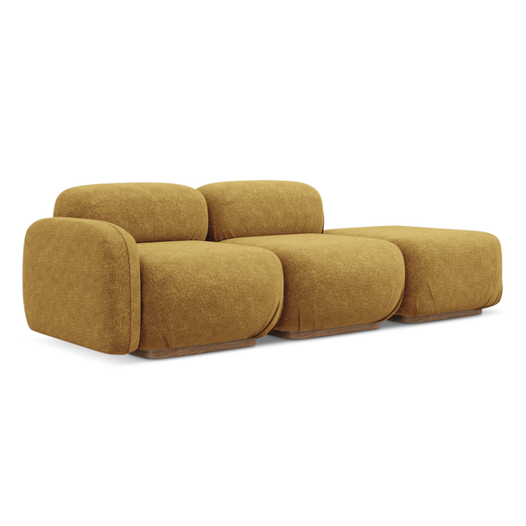 Sofa modulable ouvert Ailani Chenille Mustard