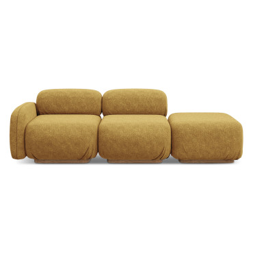 Sofa modulable ouvert Ailani Chenille Mustard