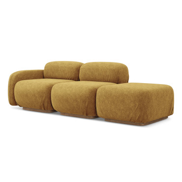 Sofa modulable ouvert Ailani Chenille Mustard