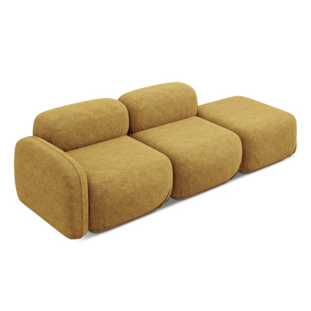 Sofa modulable ouvert Ailani Chenille Mustard