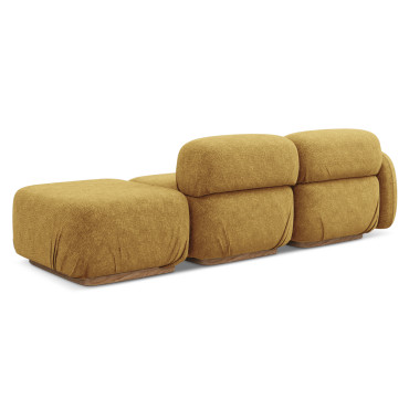 Sofa modulable ouvert Ailani Chenille Mustard