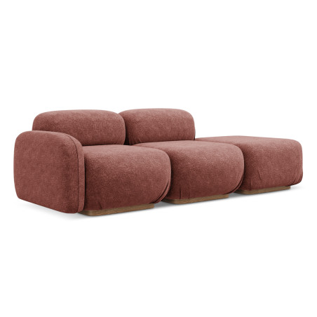 Sofa modulable ouvert Ailani Chenille Muted pink