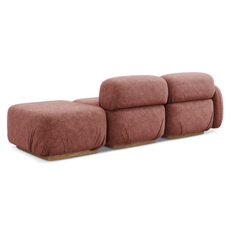 Sofa modulable ouvert Ailani Chenille Muted pink