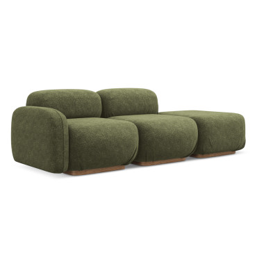 Sofa modulable ouvert Ailani Chenille Olive