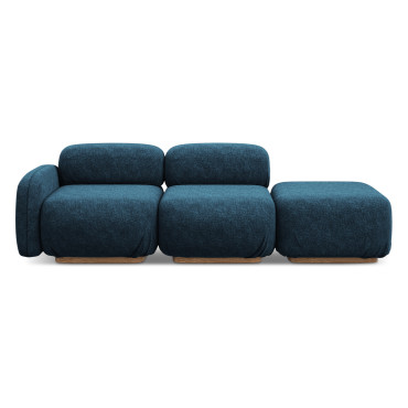 Sofa modulable ouvert Ailani Chenille Royal blue