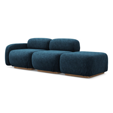 Sofa modulable ouvert Ailani Chenille Royal blue