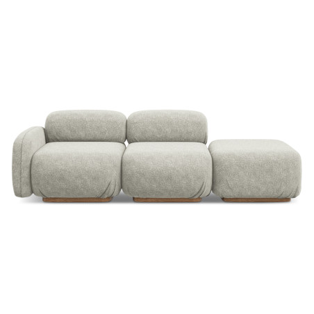 Sofa modulable ouvert Ailani Chenille Silver