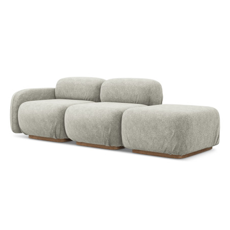 Sofa modulable ouvert Ailani Chenille Silver