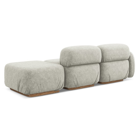 Sofa modulable ouvert Ailani Chenille Silver