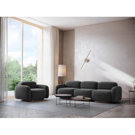 Sofa modulable ouvert Ailani Chenille Steel