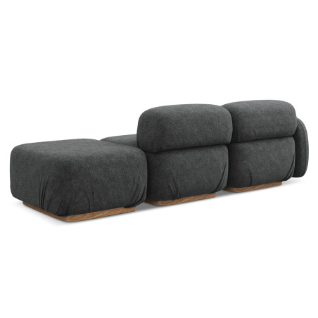 Sofa modulable ouvert Ailani Chenille Steel