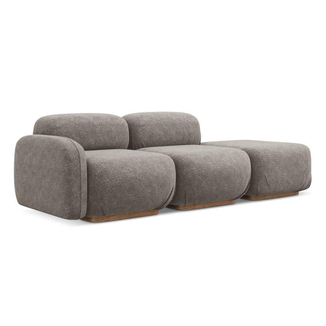 Sofa modulable ouvert Ailani Chenille Taupe