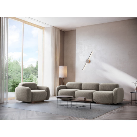 Sofa modulable ouvert Ailani Chenille Taupe