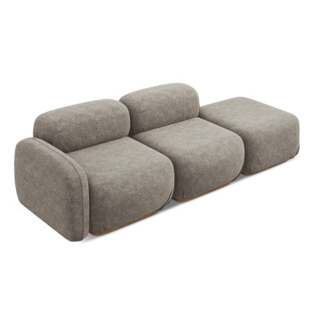 Sofa modulable ouvert Ailani Chenille Taupe