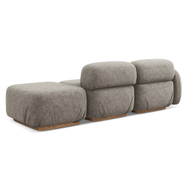 Sofa modulable ouvert Ailani Chenille Taupe