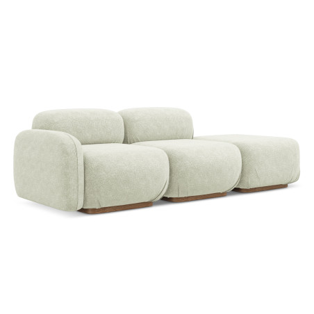 Sofa modulable ouvert Ailani Chenille White