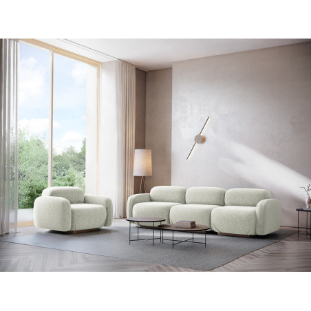 Sofa modulable ouvert Ailani Chenille White