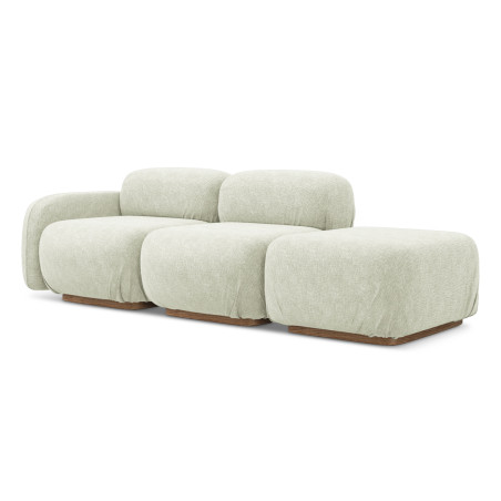 Sofa modulable ouvert Ailani Chenille White