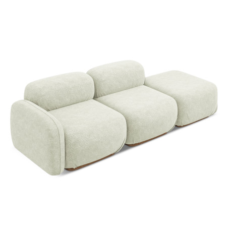 Sofa modulable ouvert Ailani Chenille White