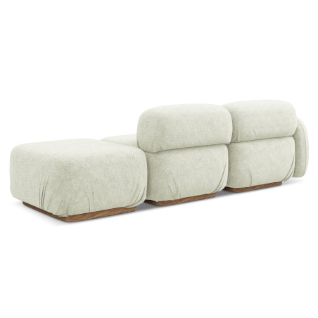 Sofa modulable ouvert Ailani Chenille White