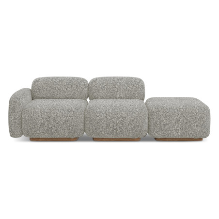 Sofa modulable ouvert Ailani Tissu Dark beige