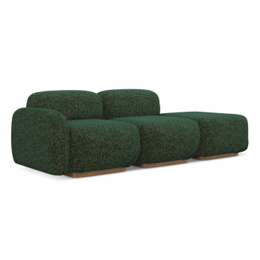 Sofa modulable ouvert Ailani Tissu Green