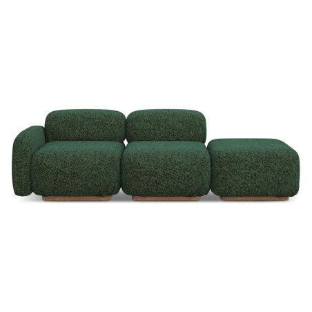 Sofa modulable ouvert Ailani Tissu Green