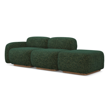 Sofa modulable ouvert Ailani Tissu Green